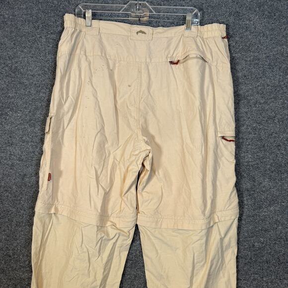 Simms Pants Mens XL Beige Convertible Chino Fishing Hiking Gorpcore Lightweight - Picture 12 of 15